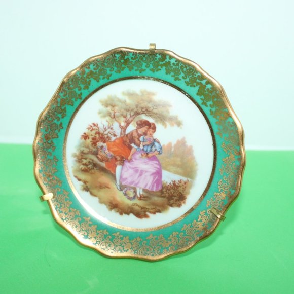 Limoges Other - Limoges France Porcelain Lovers Plate with Stand